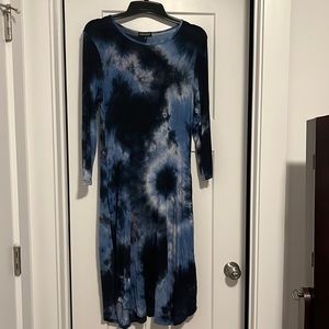 Blue tye-die simply southern dress.